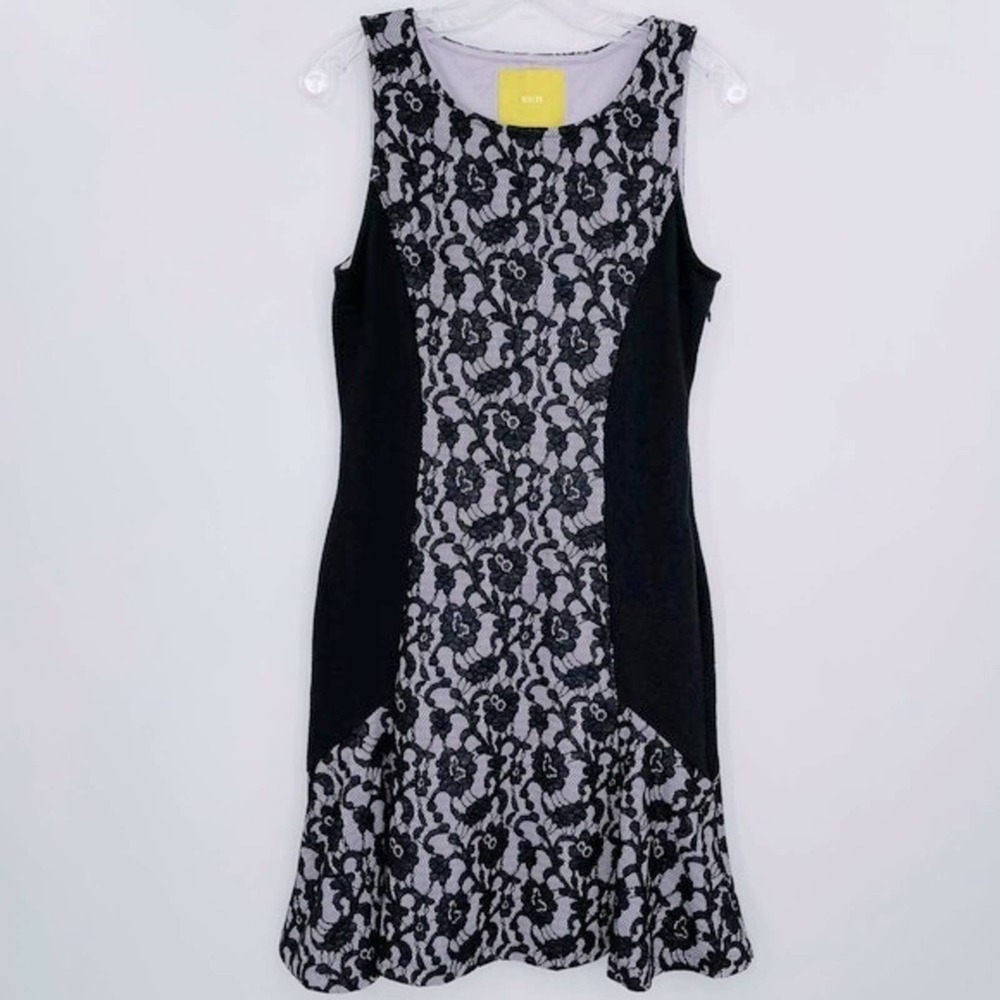 Maeve Anthropologie floral lace fit and flare dress